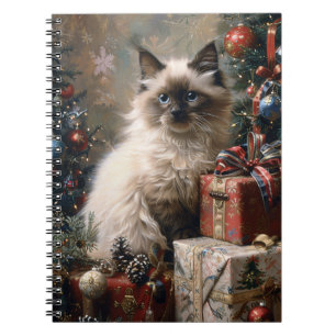 Caderno Espiral Gatinho Balinês, Gatinho, Natal, Retrato
