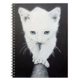 Caderno Espiral Gatinho branco e bonito Desenho de animais Amantes