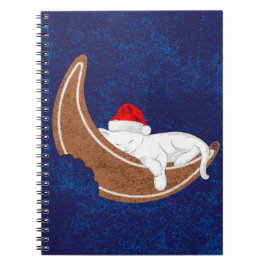 Caderno Espiral Gatinho de papais noeis e Lua de Gingerpão