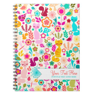 Caderno Espiral Gatinho do jardim