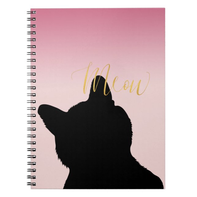 Caderno Espiral Gatinho Dourado (Frente)