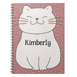 Caderno Espiral Gatinho Fofo e Moderno 