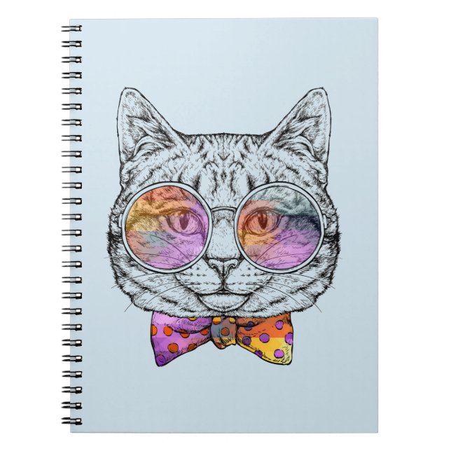 Caderno Espiral Gatinho sábio Kat (Frente)