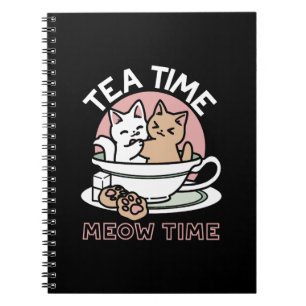 Caderno Espiral Gatinhos cortantes em uma taça - Adorável Hora do