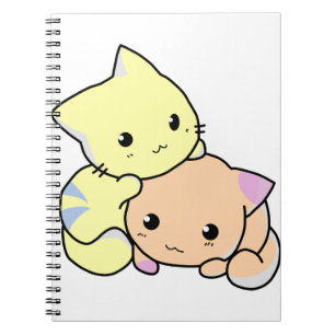 Caderno Espiral gatinhos de desenho animado gatos bonitinhos