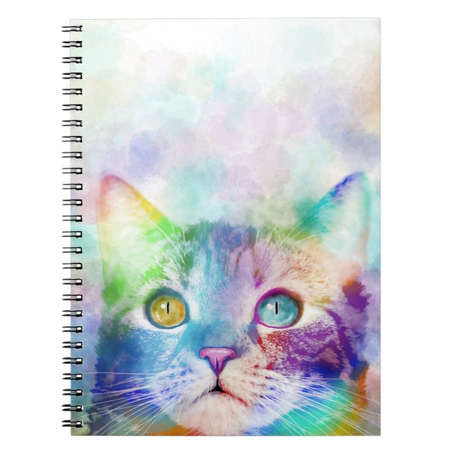 Caderno Espiral gato 663 multicolor (Frente)