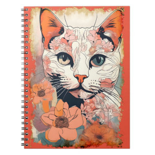 Caderno Espiral Gato Artístico