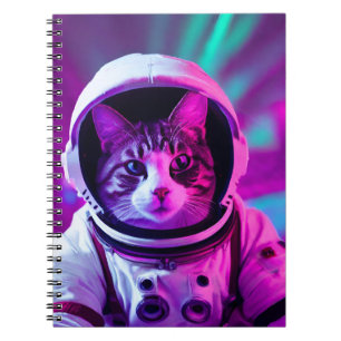 Caderno Espiral gato astronauta