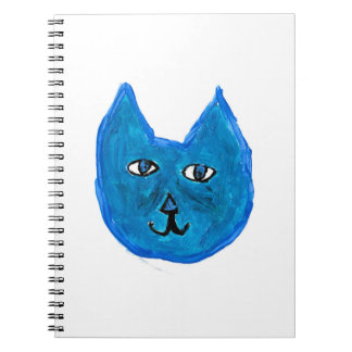 Caderno Espiral Gato azul