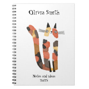 Caderno Espiral Gato bonito personalizado