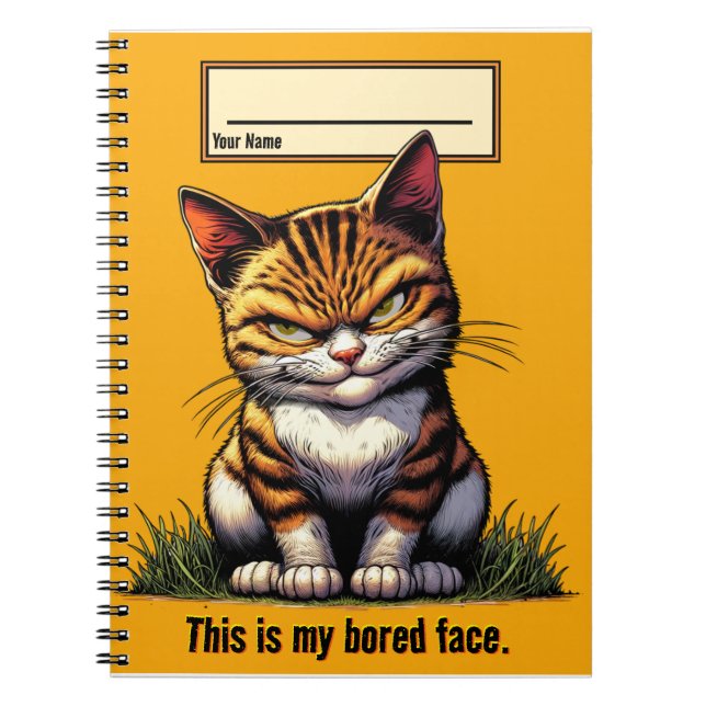 Caderno Espiral Gato Bordado (Frente)