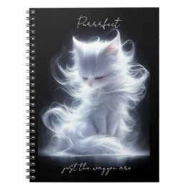 Caderno Espiral Gato branco Purrfect