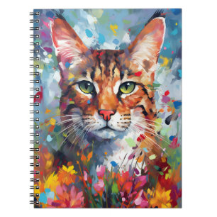 Caderno Espiral Gato colorido de Savannah