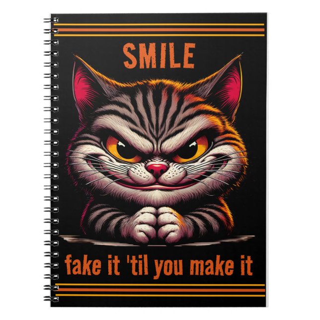 Caderno Espiral Gato com atitude (Frente)