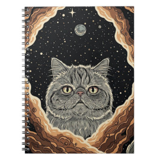 Caderno Espiral Gato Cósmico