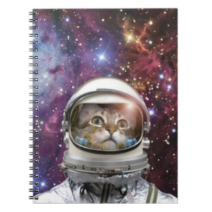 Caderno Espiral Gato cosmonauta