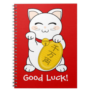 Caderno Espiral Gato da boa fortuna - Maneki Neko