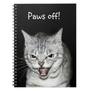 Caderno Espiral Gato de Bengala prateado