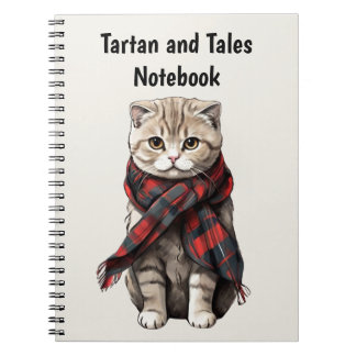 Caderno Espiral Gato de dobra escocesa