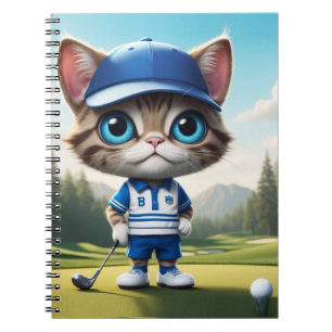 Caderno Espiral Gato de Golfe