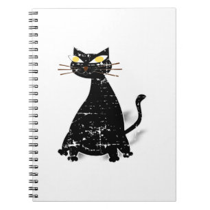 Caderno Espiral Gato de Gordura Preta Distante