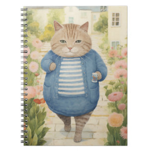 Caderno Espiral Gato de Jardim