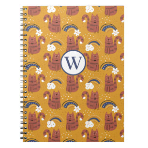 Caderno Espiral Gato de Monograma Cinto