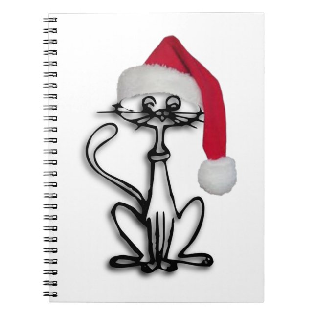 Caderno Espiral Gato de Natal (Frente)