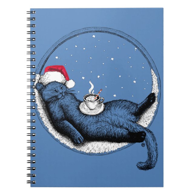 Caderno Espiral Gato de Natal (Frente)
