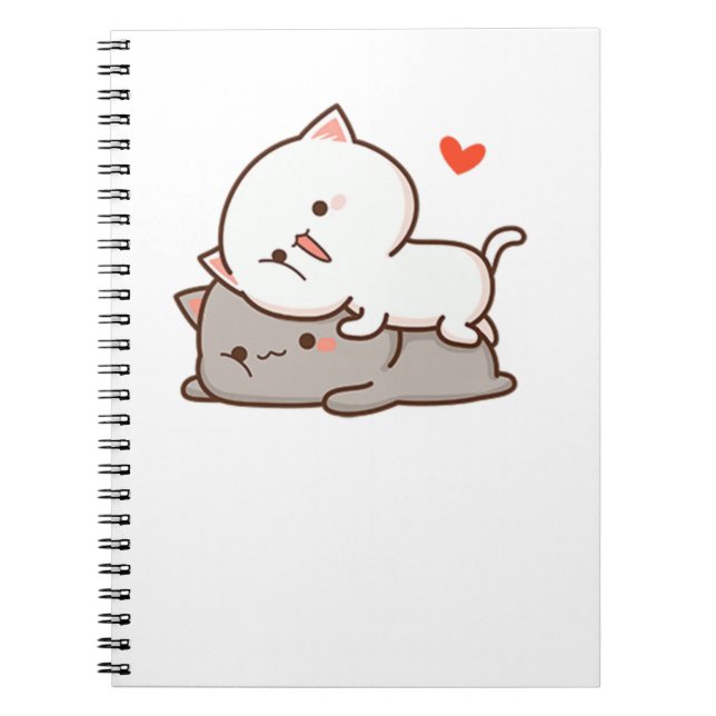 Caderno Espiral Gato de Pêssego de Mochi Cugado (Frente)