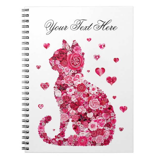 Caderno Espiral Gato de Rosas (Frente)