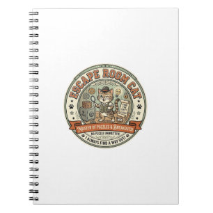 Caderno Espiral Gato de Sala de Fuga Gato de Sala de Fuga Arte Vet