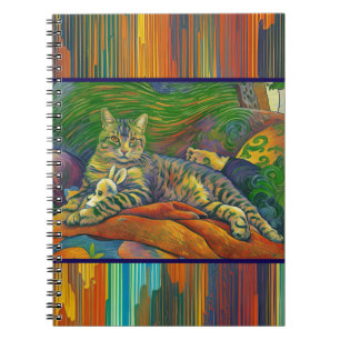 Caderno Espiral Gato de Tacoma e seu coelho de brinquedo
