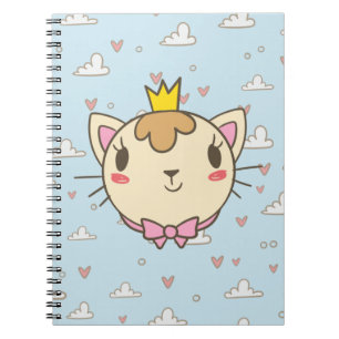 Caderno Espiral Gato de textura cardíaca