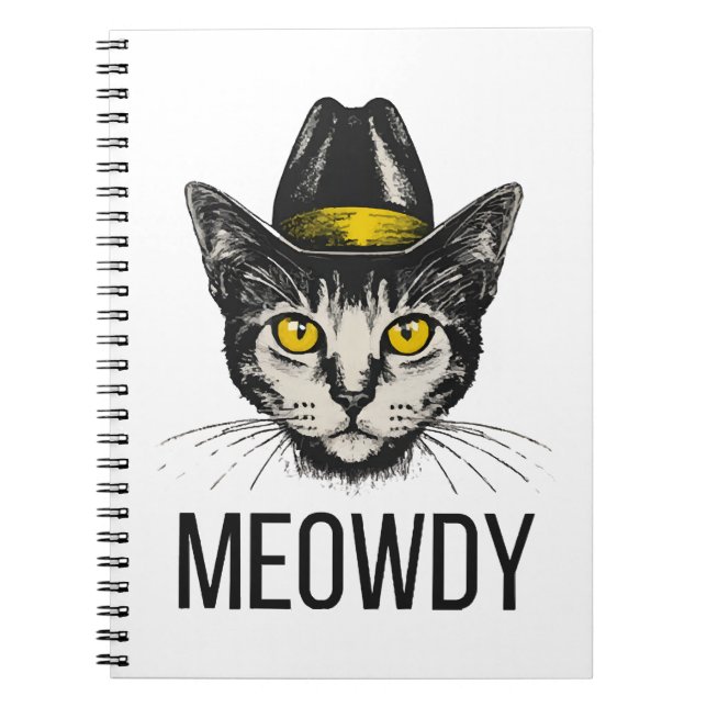 Caderno Espiral Gato Divertido Meowdy (Frente)