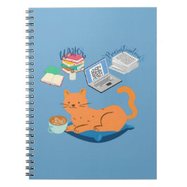Caderno Espiral Gato do Escritor de Procrastinação
