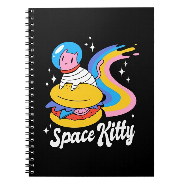 Caderno Espiral Gato do Espaço Astronauta (Frente)