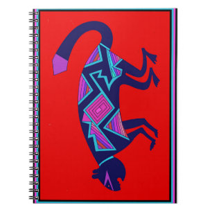 Caderno Espiral Gato do Sudoeste de Mimbres