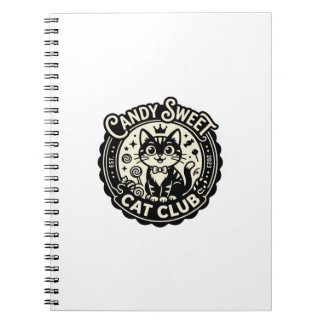 Caderno Espiral Gato Doce Doce Gato Engraçado Gráfico - Gato Doce 