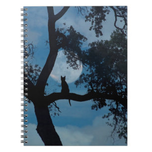 Caderno Espiral Gato e Lua