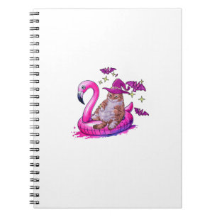 Caderno Espiral Gato Em Uma Piscina Engraçada Verão De Verão Entre