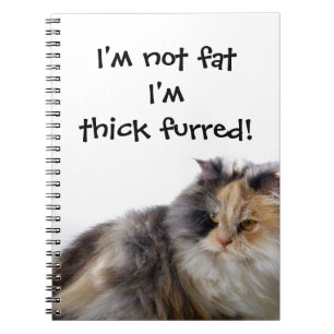 Caderno Espiral Gato Engraçado Não É Gordo! Forte