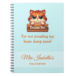 Caderno Espiral Gato engraçado - Notebook de privacidade personali