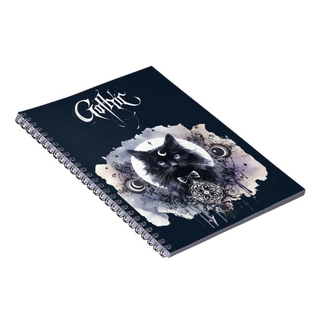 Caderno Espiral Gato Gótico (Lado Direito)