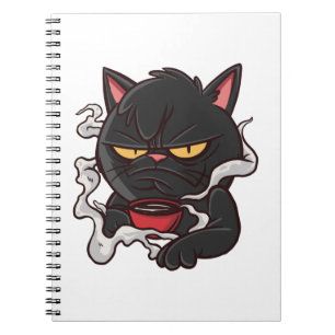 Caderno Espiral Gato Grumpy com Café