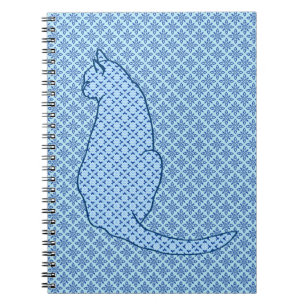 Caderno Espiral Gato Japonês - Blue Kimono Impressão