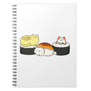 Caderno Espiral Gato-lifornia Sushi Roll