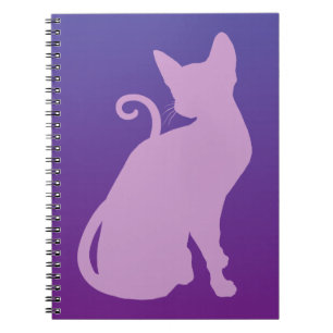 Caderno Espiral Gato Lilac em Roxo
