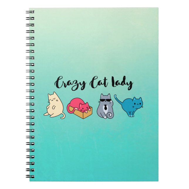 Caderno Espiral Gato Louco e 4 Gatos (Frente)