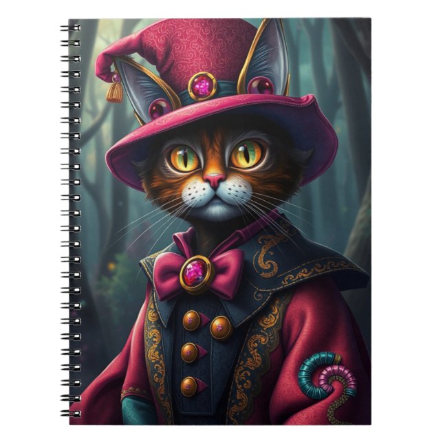 Caderno Espiral Gato Mago Papel (Frente)